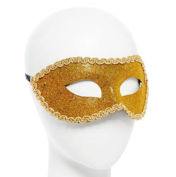 Maskenball Augenmaske gold glitzernd 2