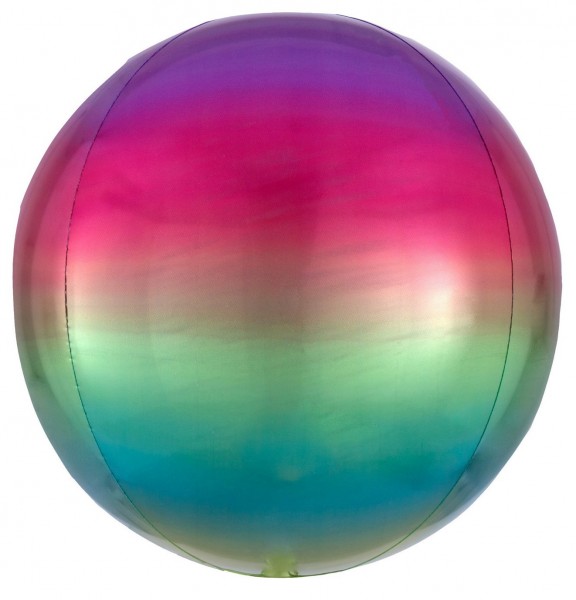 Ballon aluminium ombré multicolore 40cm
