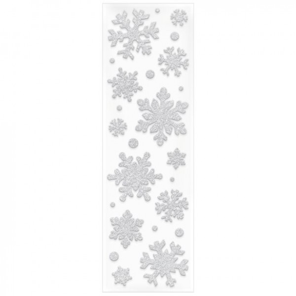 Glittering snowflakes gel stickers