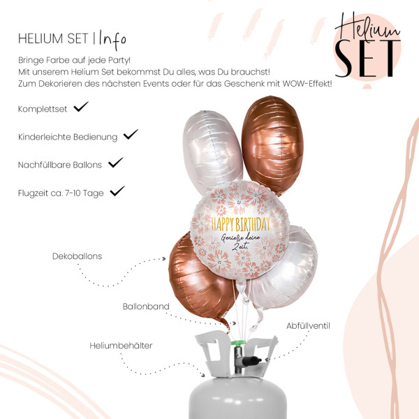 Bloomy Birthday Ballonbouquet-Set mit Heliumbehälter 3
