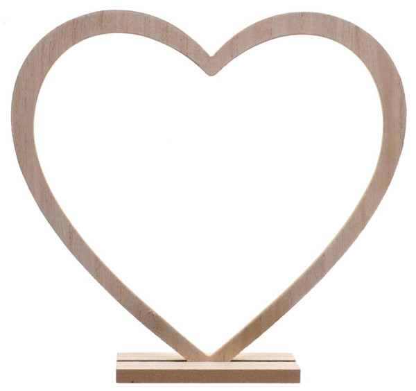 Drewniana dekoracja serce 25cm