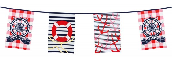 Cadena de banderines de amor marino 10m