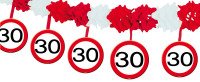 Guirlande panneaux de signalisation 30 ans 4m