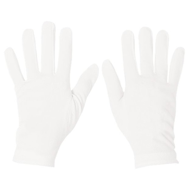 Białe klasyczne rękawiczki dla dorosłych