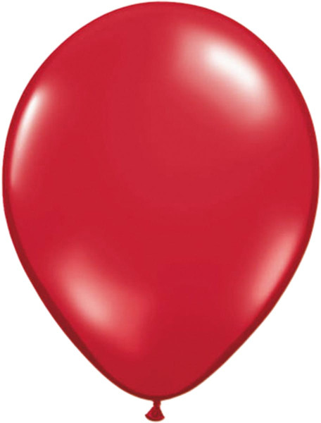 100 rubinrøde latexballoner 30 cm