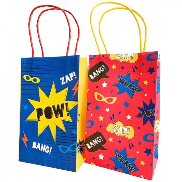 8 Super Hero gift bags