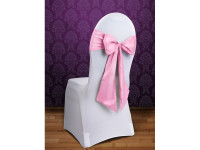 Preview: 10 satin bows Maria bright pink 15cm x 2.75m