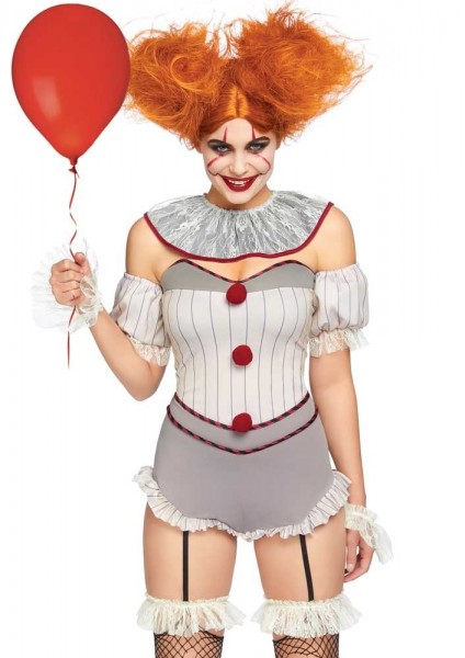 Costume da donna sexy da clown horror
