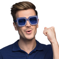 Vorschau: Partybrille Bling Bling blau