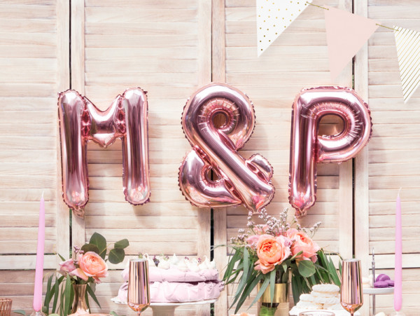 & Signs foil balloon rose gold 35cm