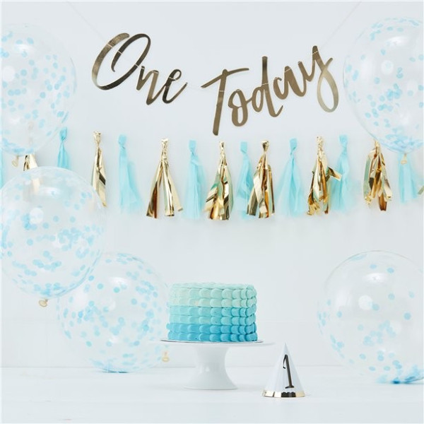 One Today party set blue 8 pieces