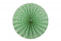 Vista previa: Puntos divertidos paquete de abanicos decoración verde de 2 40 cm