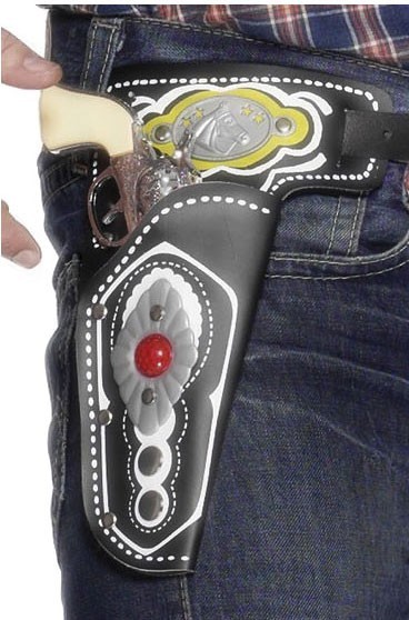 Elegante cinturón de pistola de vaquero occidental