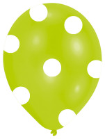 Oversigt: 6 farvede balloner med prikker 27,5 cm