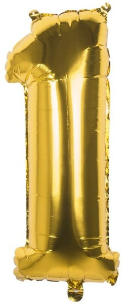 Globo de foil numero 1 dorado 86cm