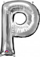 Balon foliowy litera P srebrny 81cm