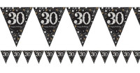 Vista previa: Guirnalda de banderines Golden 30th Birthday 4m
