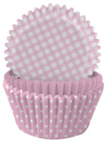 75 moldes para muffins mezcla rosa 5cm