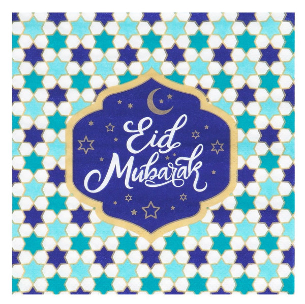 20 servilletas Happy Eid 33cm