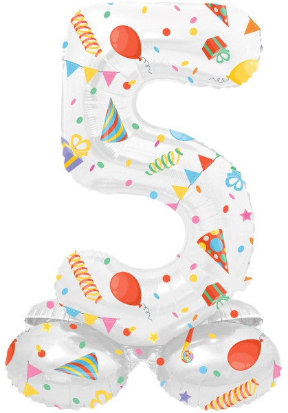 Standing Number 5 Partytime Balloon 72cm