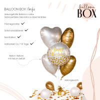 Vorschau: Heliumballon in der Box Golden Birthday Party
