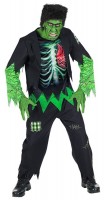 Oversigt: Grønt zombie Halloween kostume til mænd