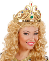 Pompous diadem crown with precious stones