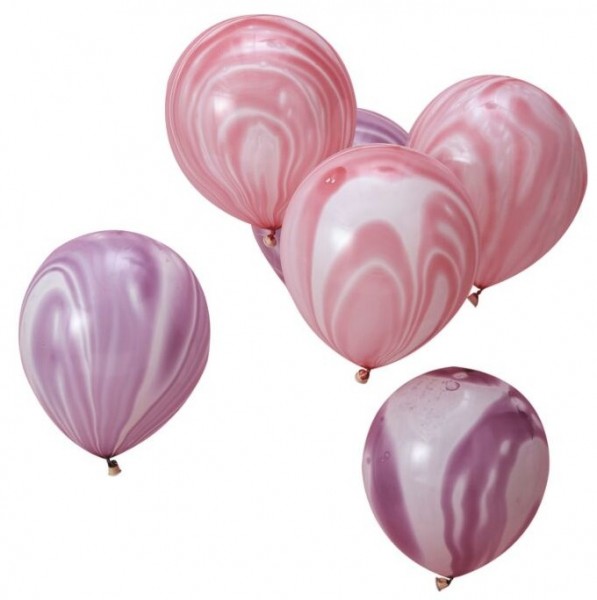 10 błyszczących marmurowych balonów jednorożca 30 cm 2