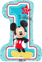 Folieballon Mickey Mouse 1e verjaardag figuur