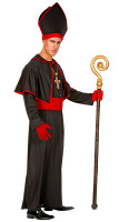 Vista previa: Disfraz de obispo negro y rojo para hombre