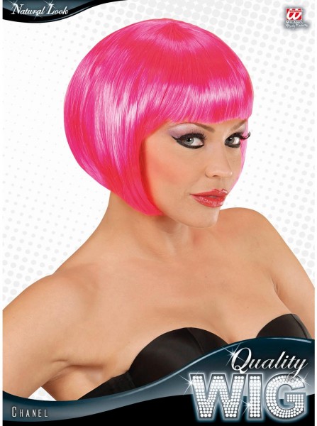 Bright bob party wig pink