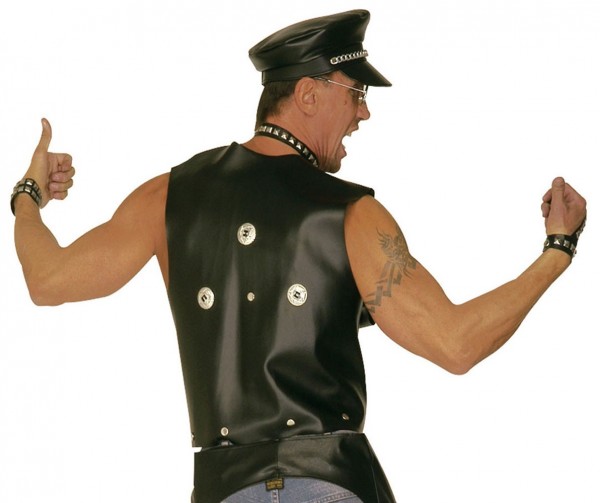 Rockstar rivet vest in leather look 3