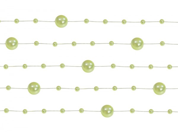 5 guirlandes de perles Sissi vert clair 1.3m