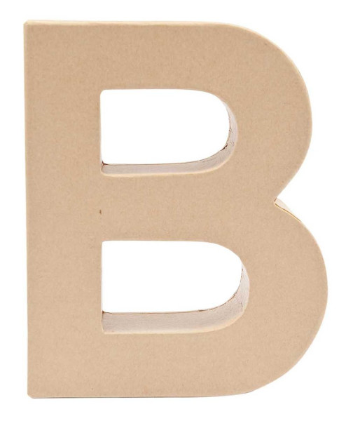 Papier mâché lettre B 17,5 cm