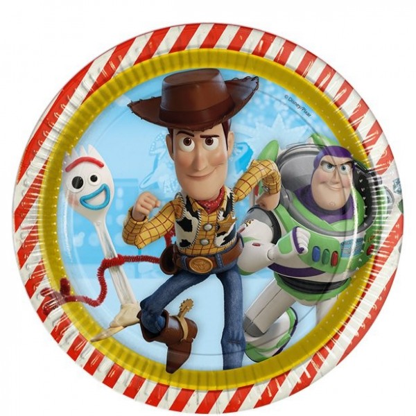 8 Toy Story 4 paper plates 23cm