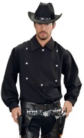 Oversigt: Ædel cowboy shirt sort mænd