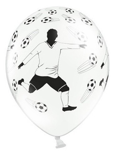 6 st fotbollsstjärna latexballonger 30cm