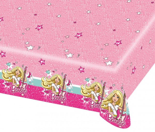 Superstar Barbie With Guitar Tablecloth Pink 120x180cm