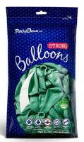 Preview: 100 Partystar metallic balloon aquamarine 23cm