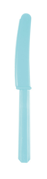 20 plastic messen in azuurblauw