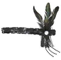 Preview: Black Charleston sequin headband