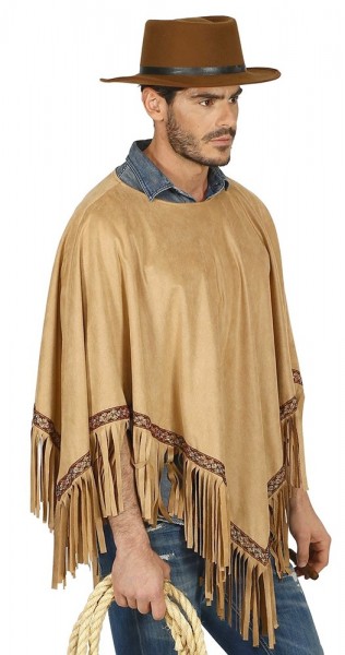 Fringed poncho Peace for adults 4