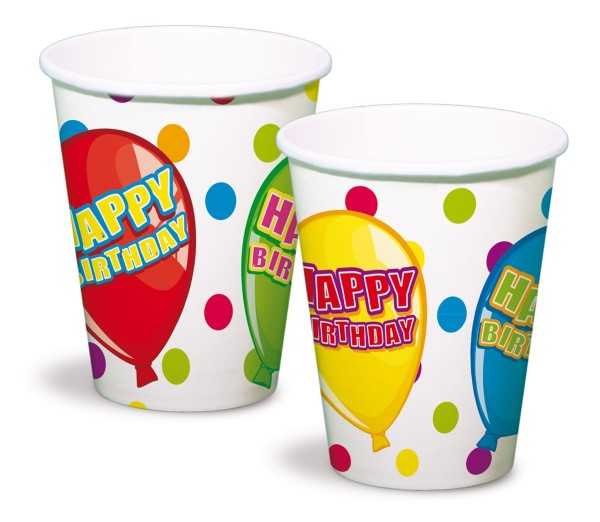 6 Funny Birthday cups 250ml