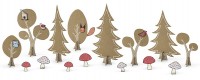 Vista previa: Set de artesanía del bosque con 12 figuras