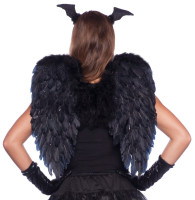 Aperçu: Grandes ailes de diable en noir 50cm