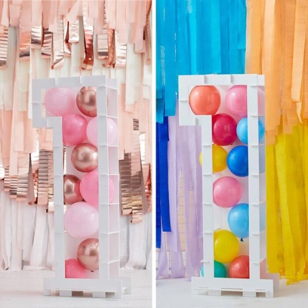 Fillable number 1 balloon stand