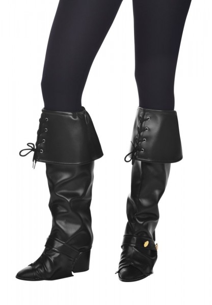 Medieval boot covers black