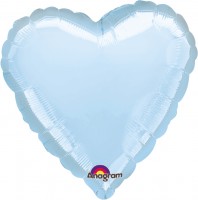 Hjerteballon Linda i pastelblå 43 cm