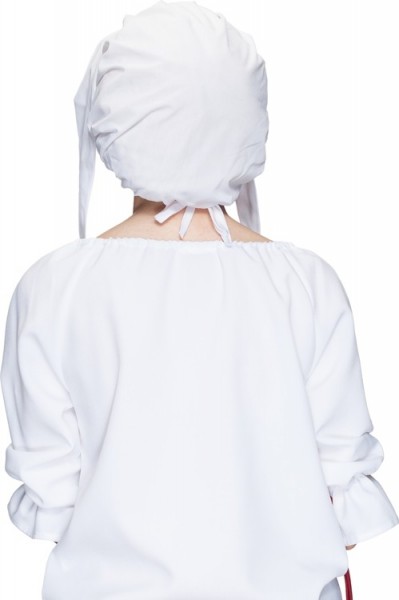 Medieval maid hood white 3