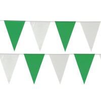 Catena pennant in plastica Matilda verde-bianco 10m